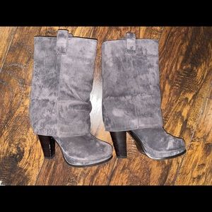 Gray suede boots size 7